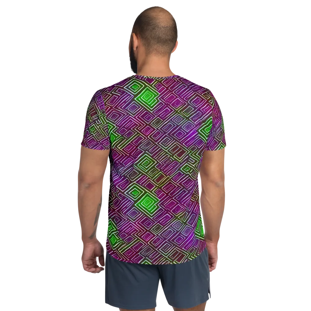 Chromatic Riddle on Men's Athletic T-Shirt — Back