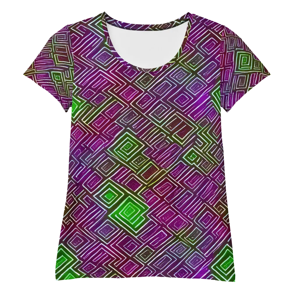 Chromatic Riddle on Women's Athletic T-Shirt — Front