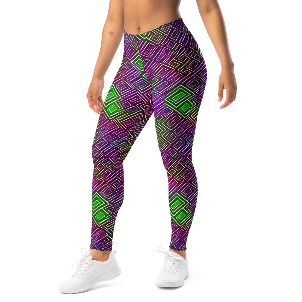 Chromatic Riddle on Leggings — Left Front