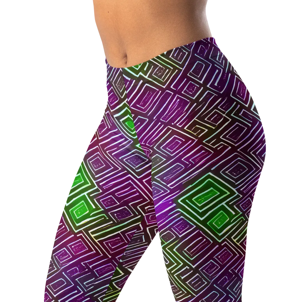 Chromatic Riddle on Leggings — Left Front