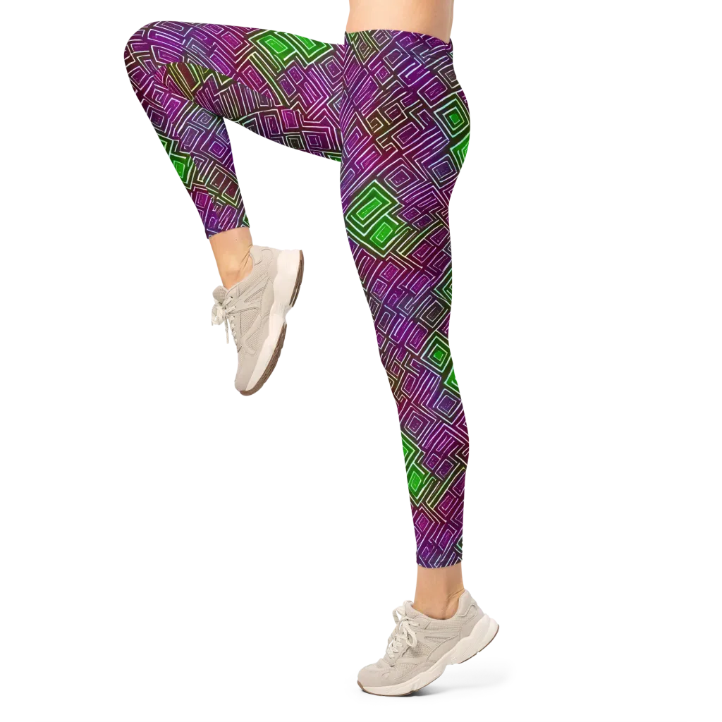 Chromatic Riddle on Leggings — Left