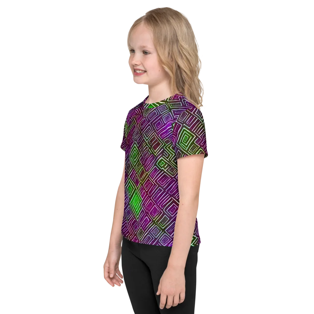 Chromatic Riddle on Kids Crew Neck T-Shirt — Left