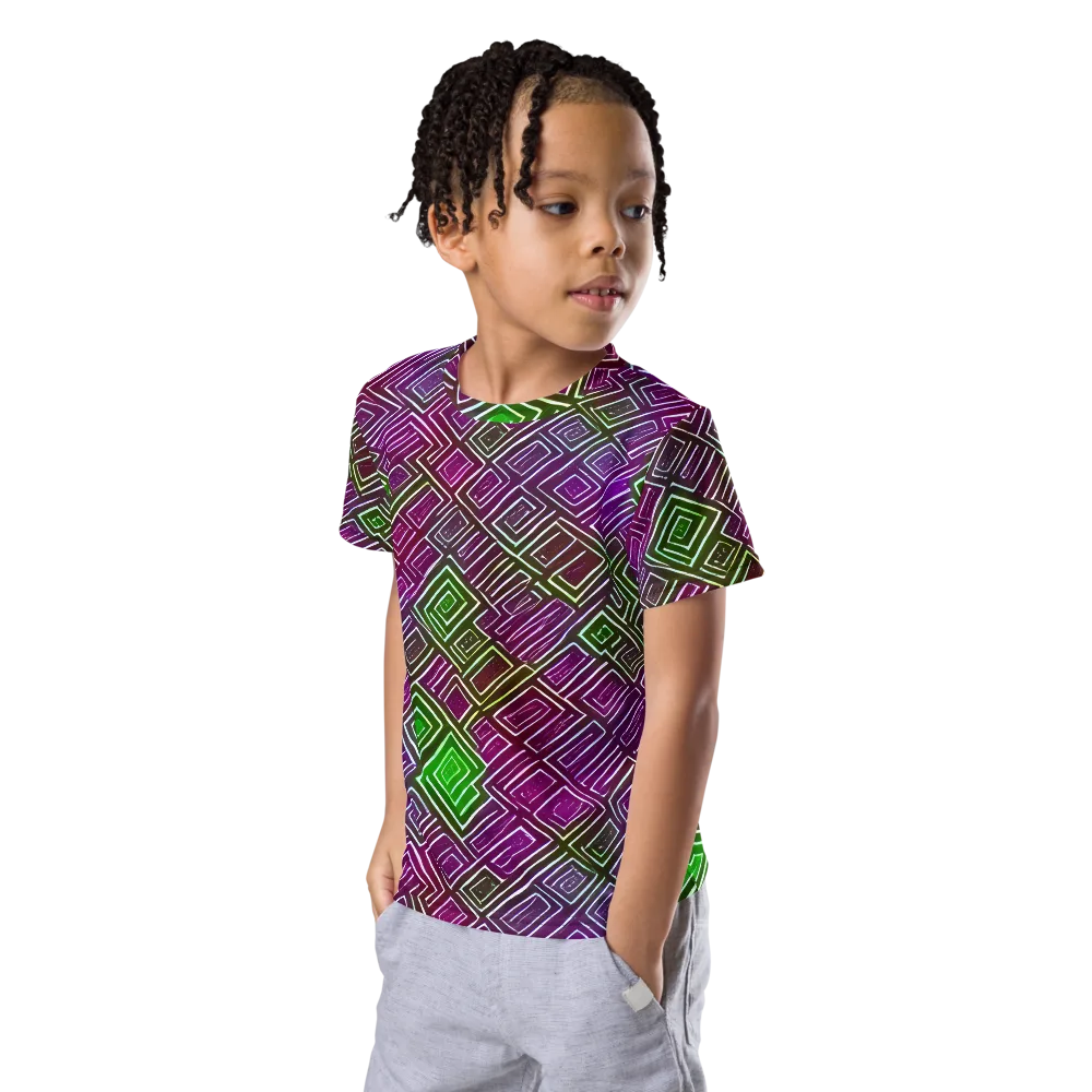 Chromatic Riddle on Kids Crew Neck T-Shirt — Left Front