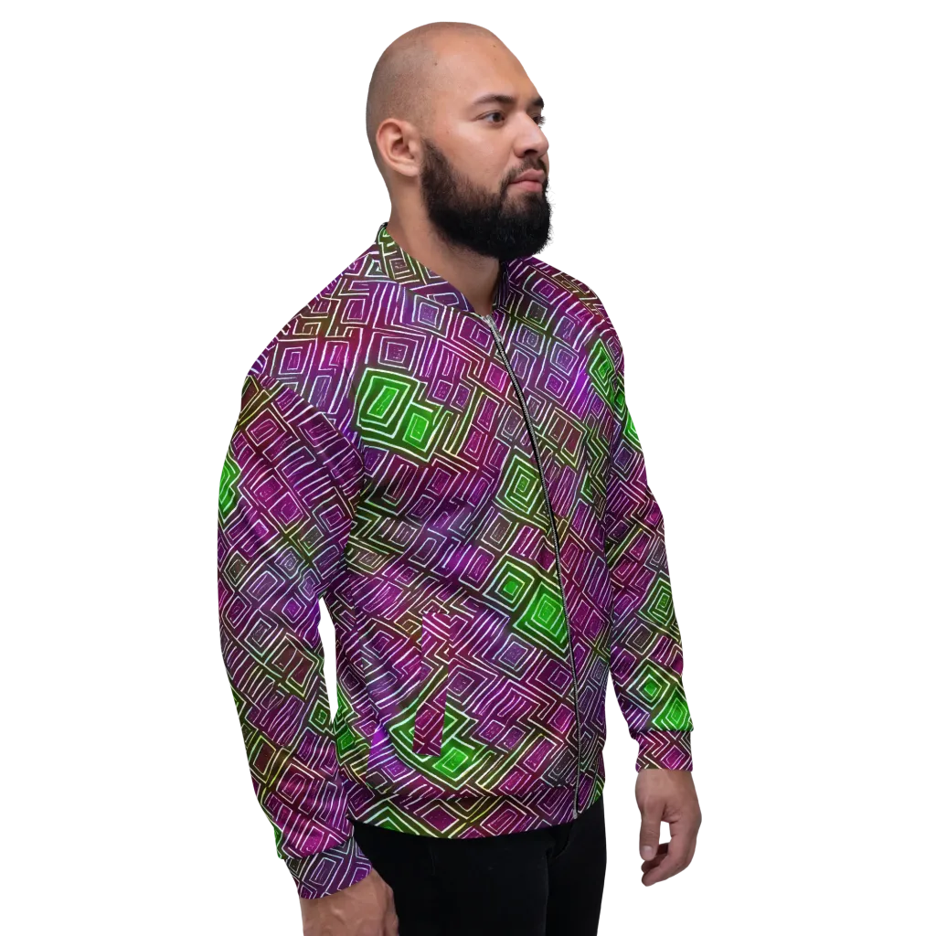 Chromatic Riddle on Bomber Jacket — Right