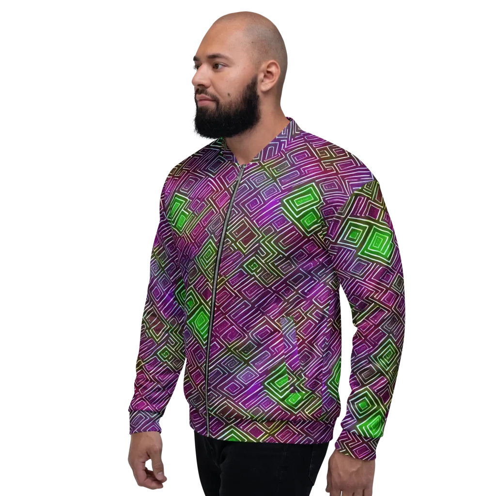 Chromatic Riddle on Bomber Jacket — Left