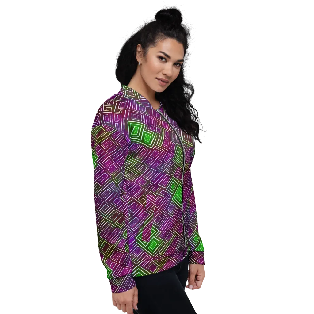 Chromatic Riddle on Bomber Jacket — Right