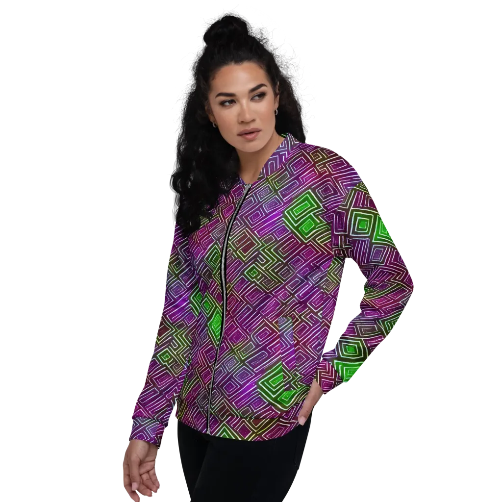 Chromatic Riddle on Bomber Jacket — Left