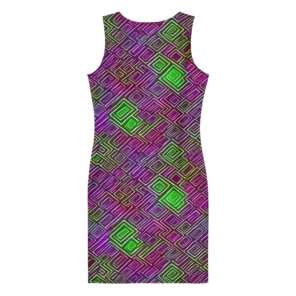 Chromatic Riddle on Bodycon Dress — Back