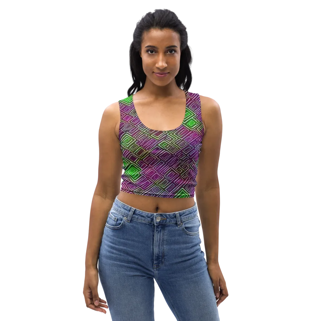Chromatic Riddle on Crop Top — Front