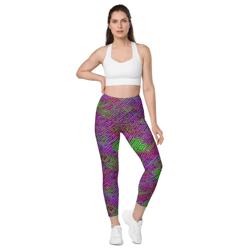 Chromatic Riddle on Leggings with Pockets — Front