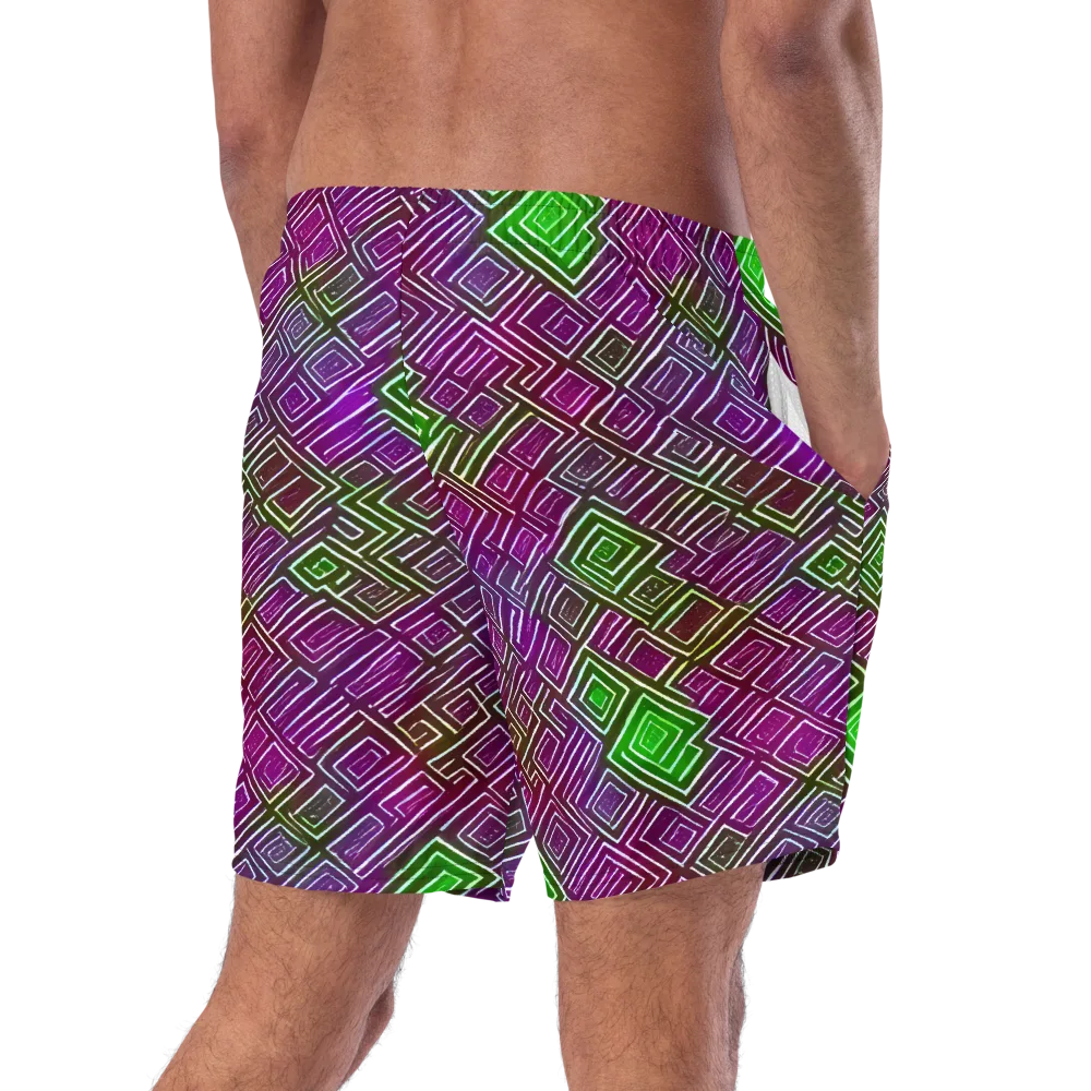 Chromatic Riddle on Swim Trunks — Right Back