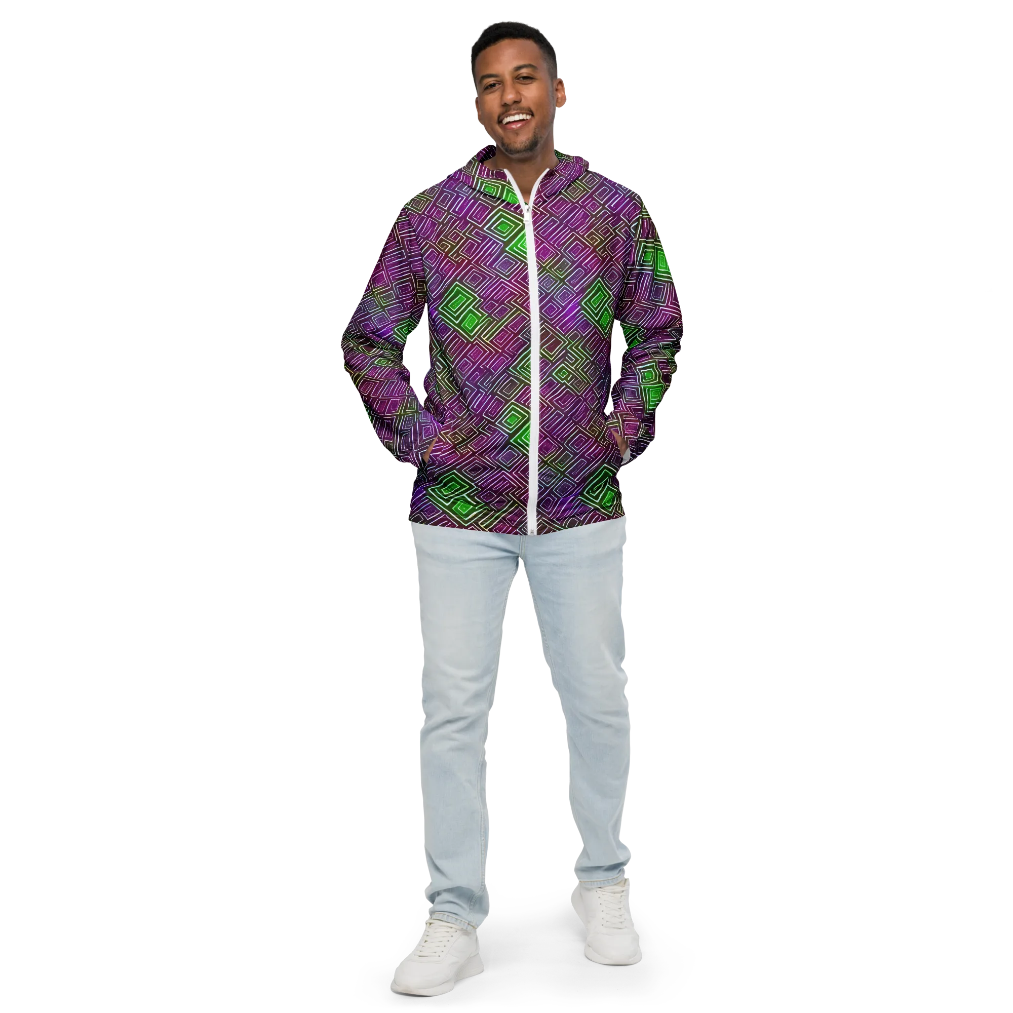 Chromatic Riddle on Men's Windbreaker — Front