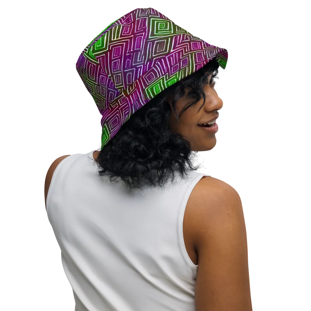 Chromatic Riddle on Reversible Bucket Hat — Right Outside
