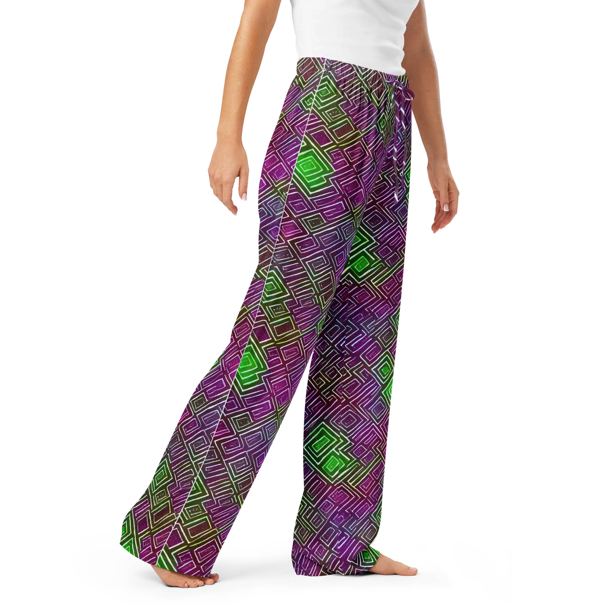 Chromatic Riddle on Women's Pajama Pants — Right Front