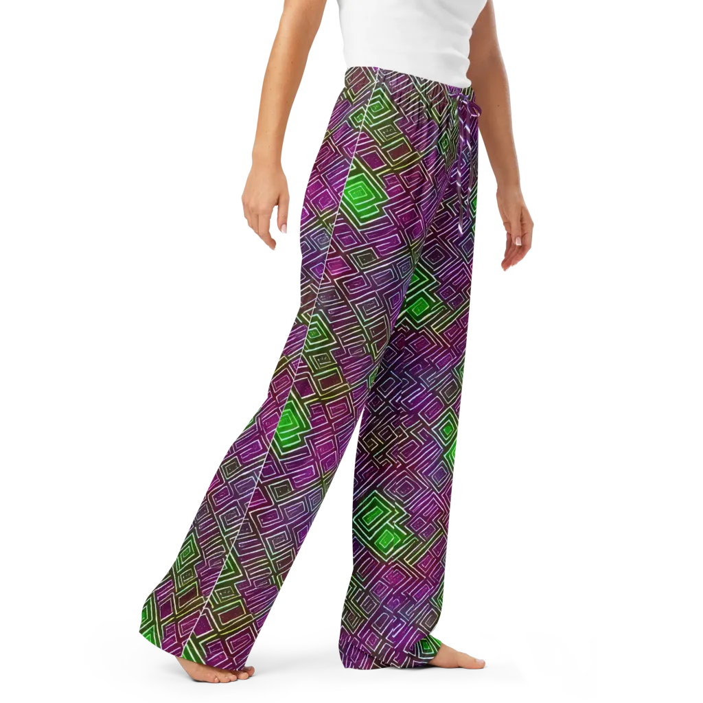 Chromatic Riddle on Women's Pajama Pants — Right Front