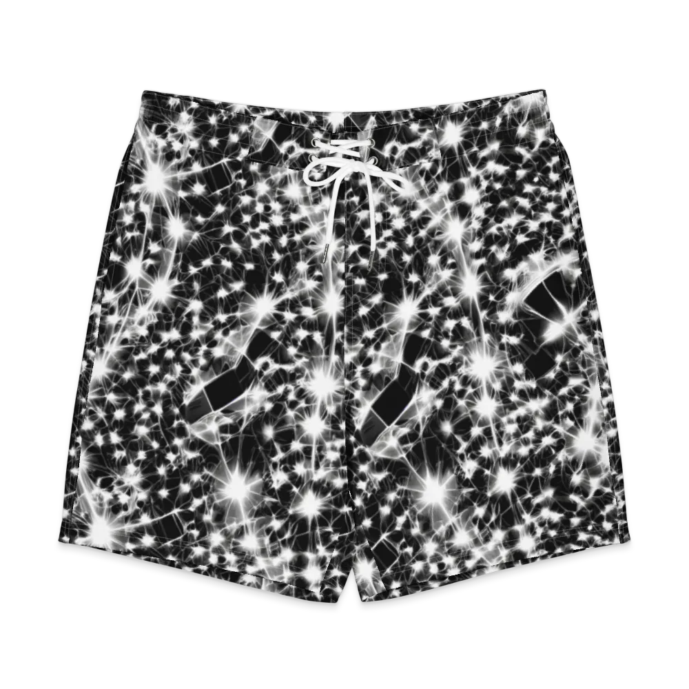Midnight Dandelion on Men's Board Shorts — Front