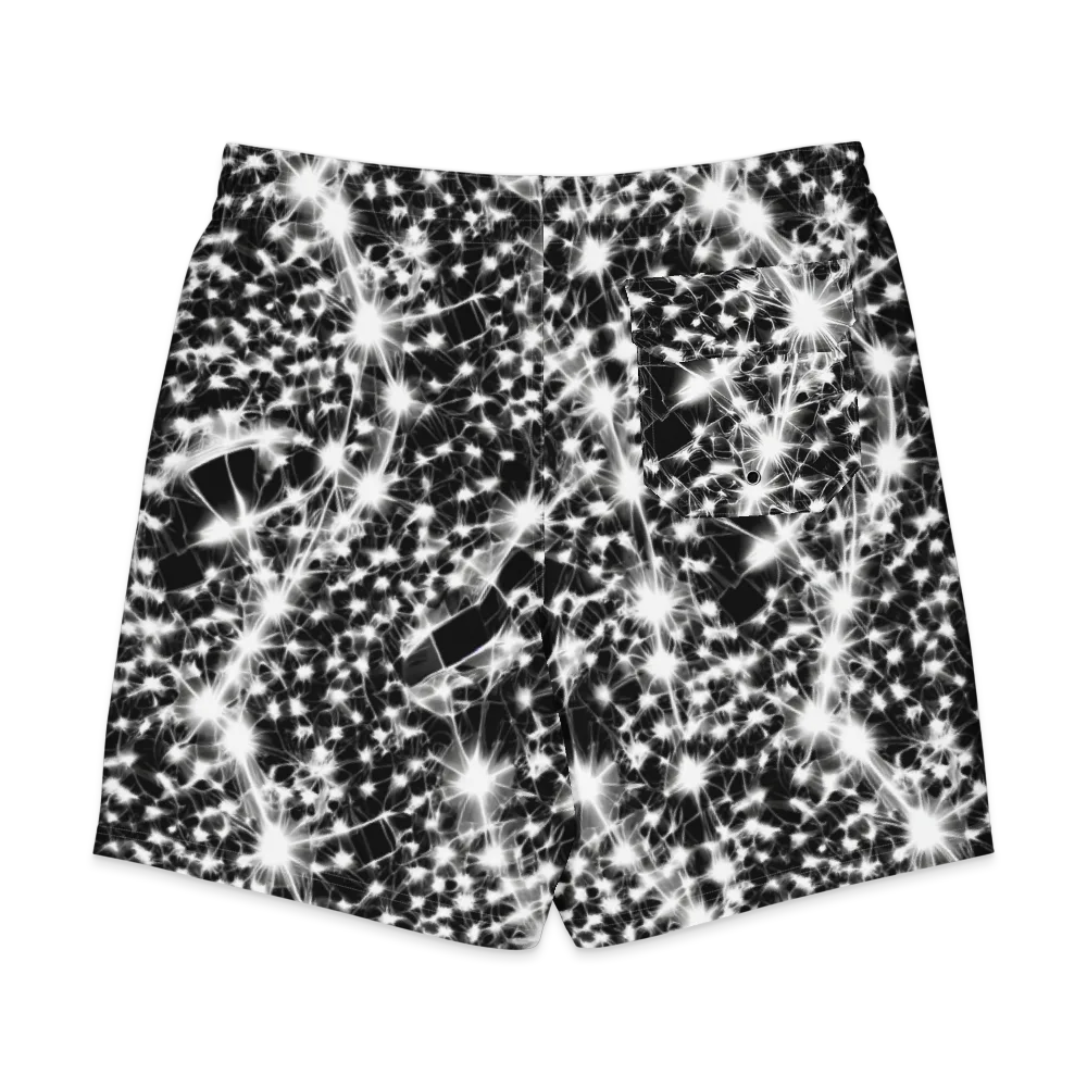 Midnight Dandelion on Men's Board Shorts — Back