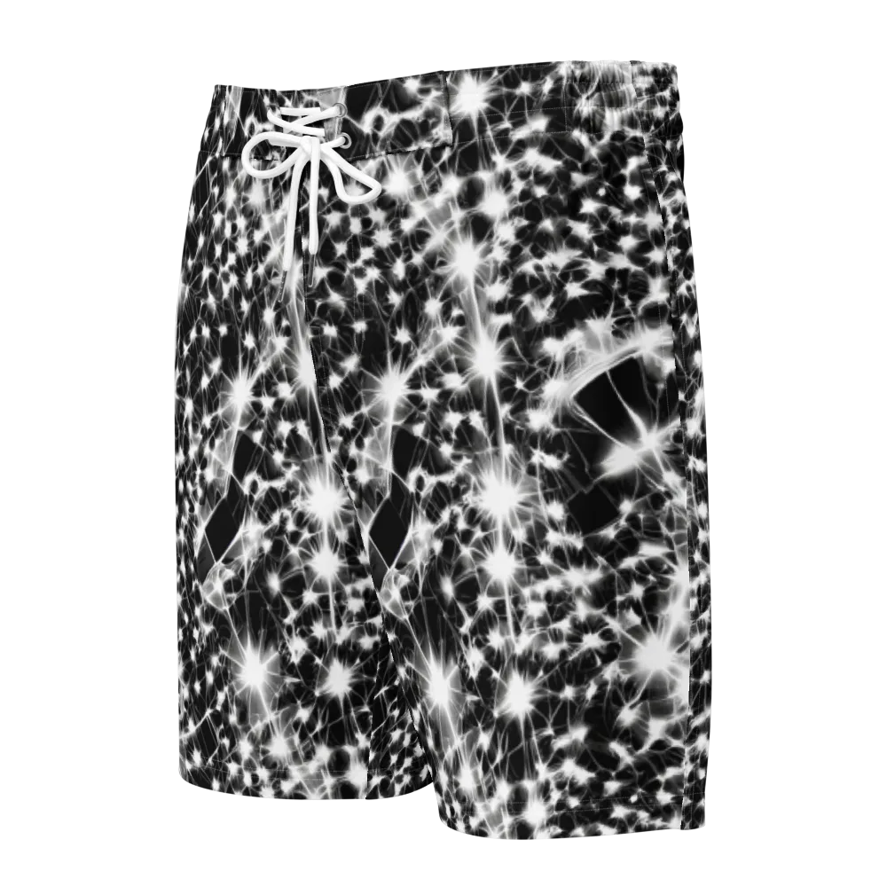 Midnight Dandelion on Men's Board Shorts — Front