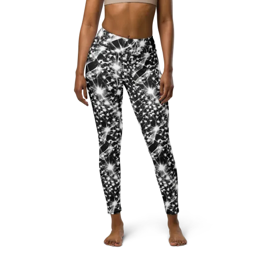 Midnight Dandelion on a Yoga Leggings