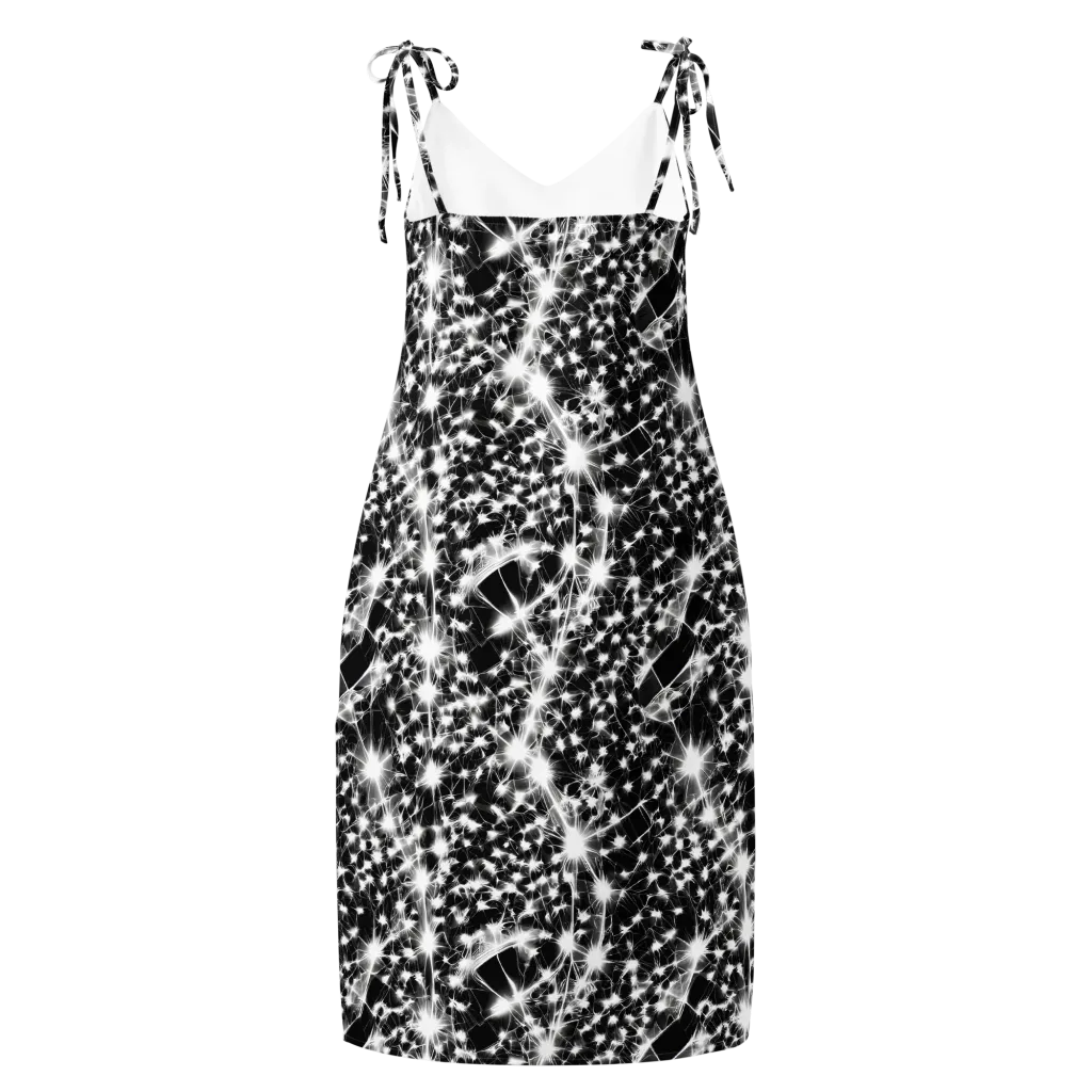 Midnight Dandelion on Slip Dress — Back