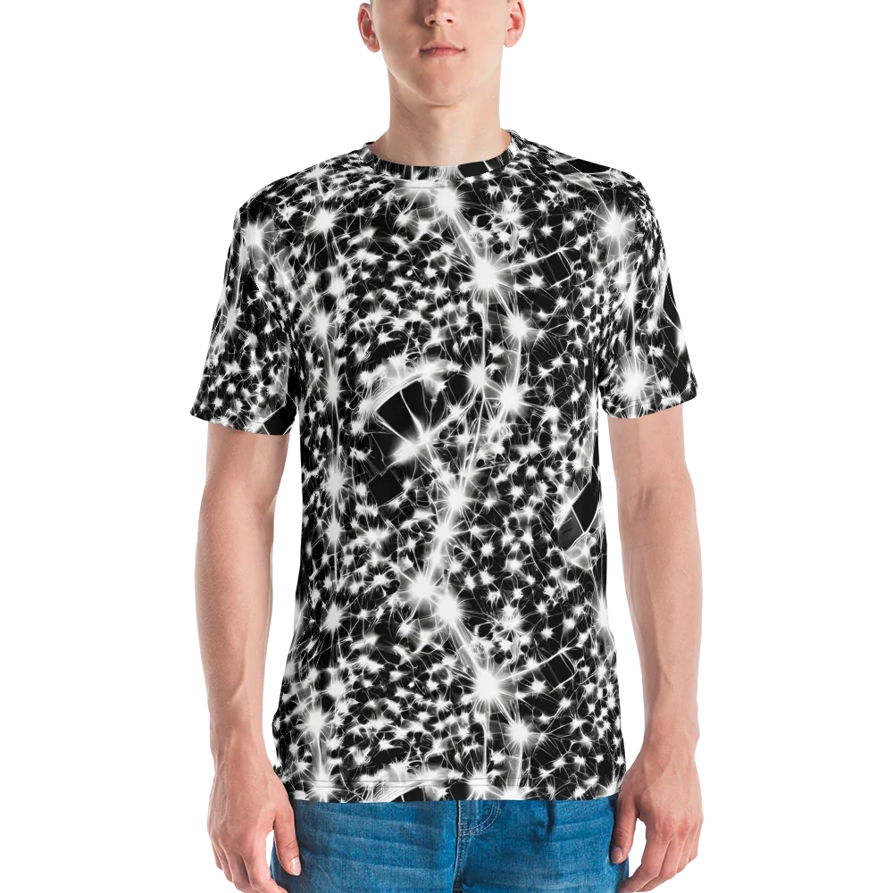 Midnight Dandelion on Men's Crew Neck T-Shirt — Front