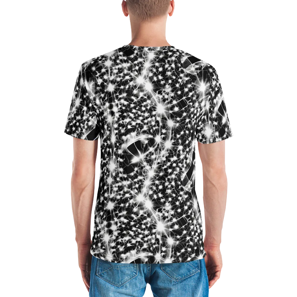 Midnight Dandelion on Men's Crew Neck T-Shirt — Back