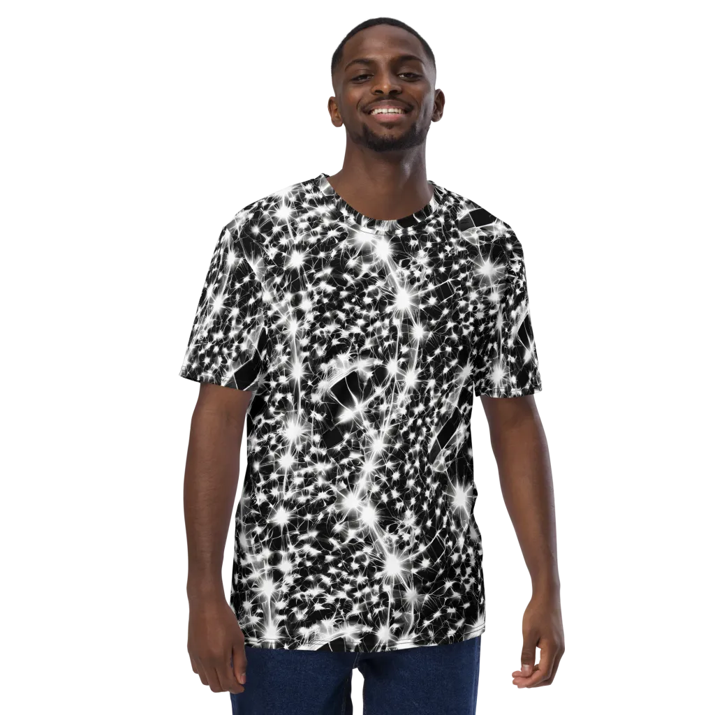 Midnight Dandelion on Men's Crew Neck T-Shirt — Front