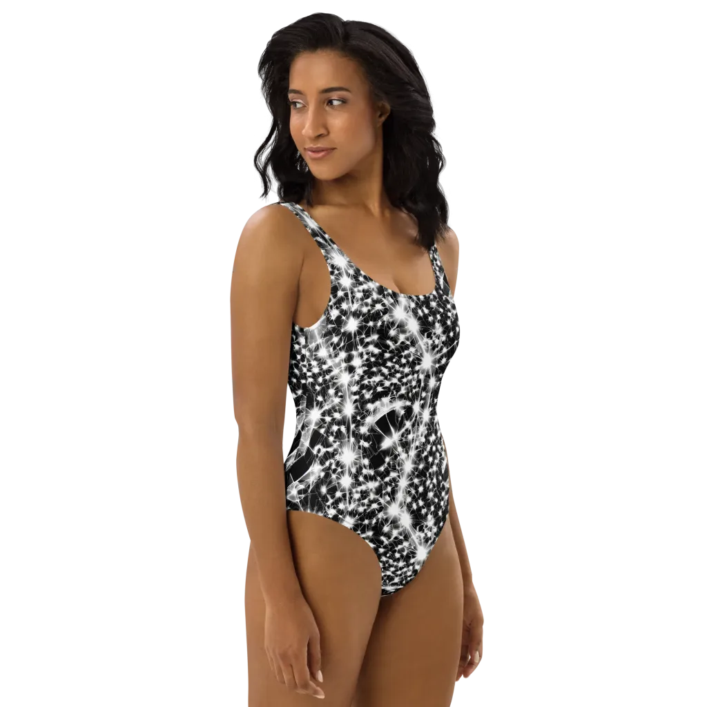 Midnight Dandelion on One-Piece Swimsuit — Right