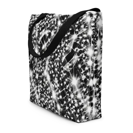 Midnight Dandelion on a Large Tote Bag W/ Pocket