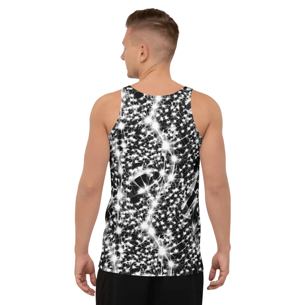 Midnight Dandelion on Men's Tank Top — Back