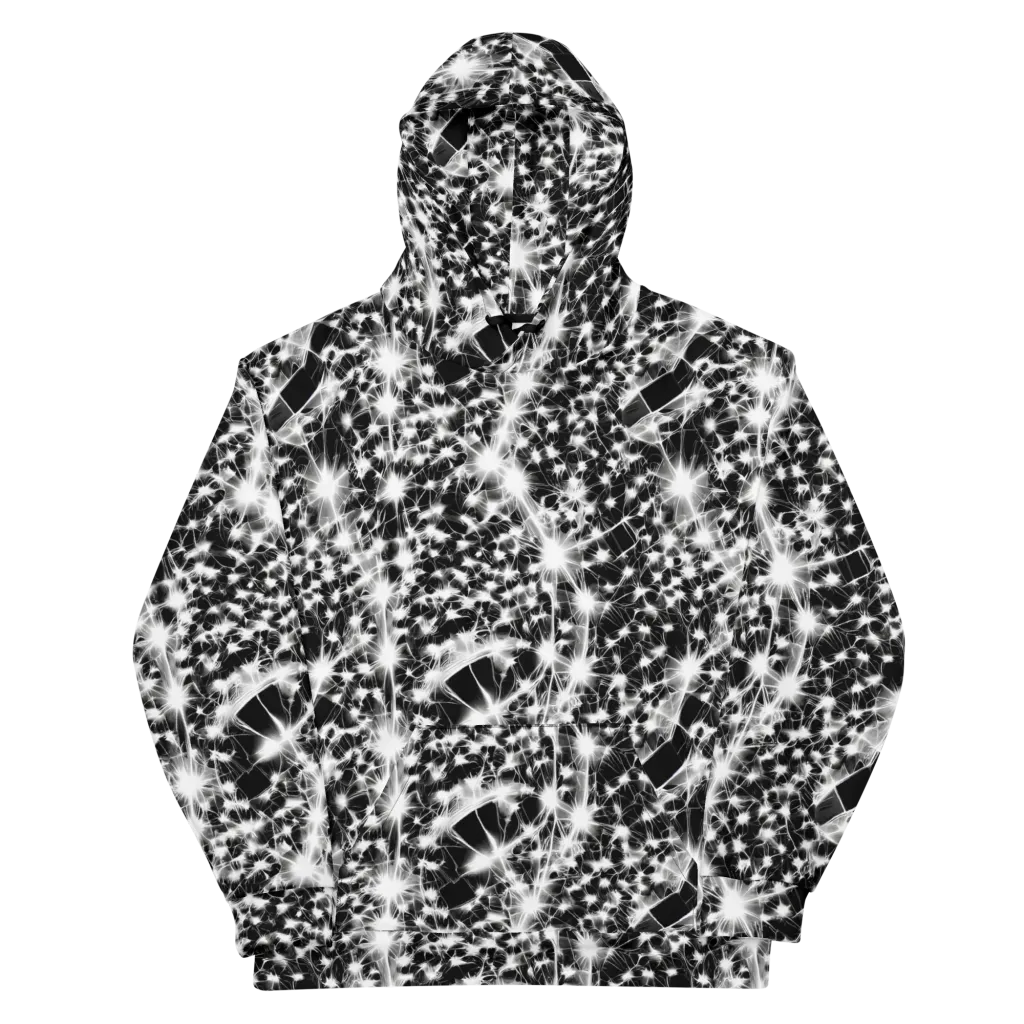 Midnight Dandelion on Cotton Hoodie — Front