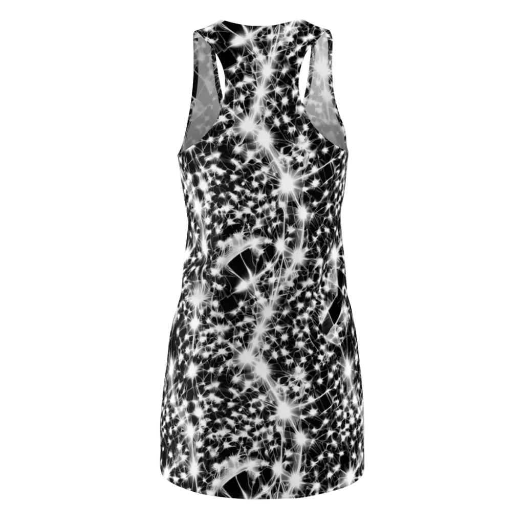 Midnight Dandelion on Racerback Dress — Back
