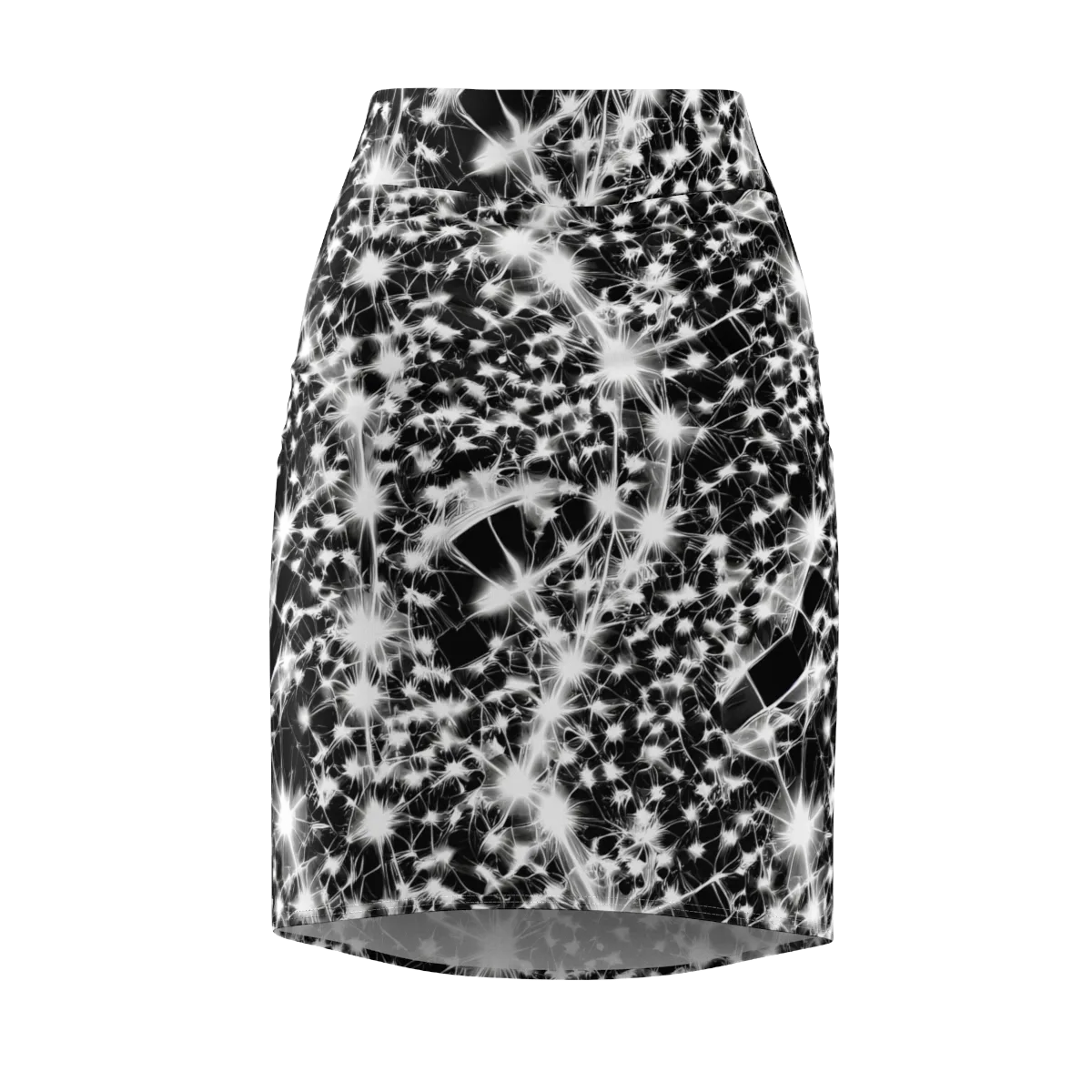 Midnight Dandelion on Pencil Skirt — Front