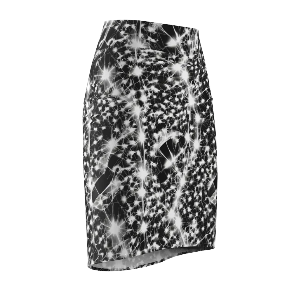 Midnight Dandelion on Pencil Skirt — Front Side