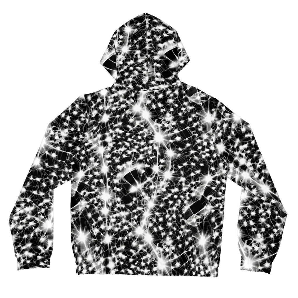 Midnight Dandelion on Women's Full-Zip Hoodie — Back
