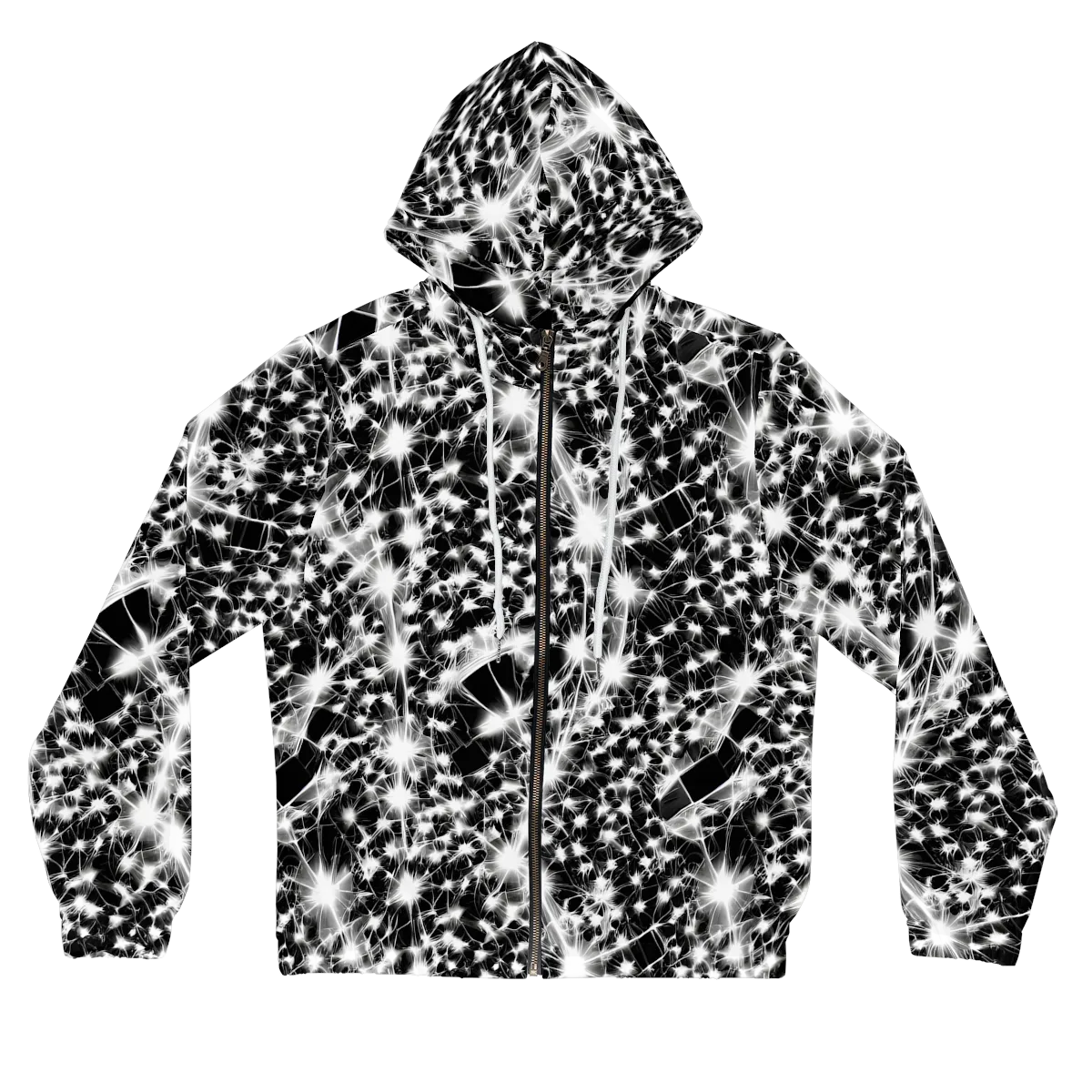 Midnight Dandelion on Women's Full-Zip Hoodie — Front