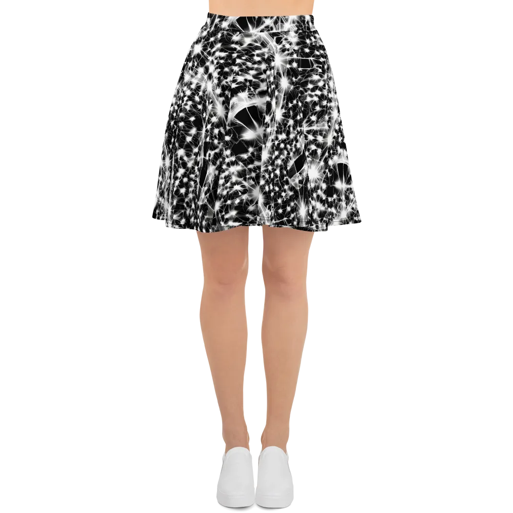 Midnight Dandelion on Skater Skirt — Front