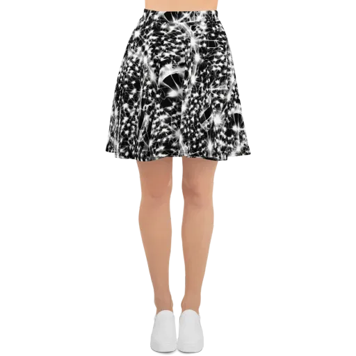 Midnight Dandelion on a Skater Skirt