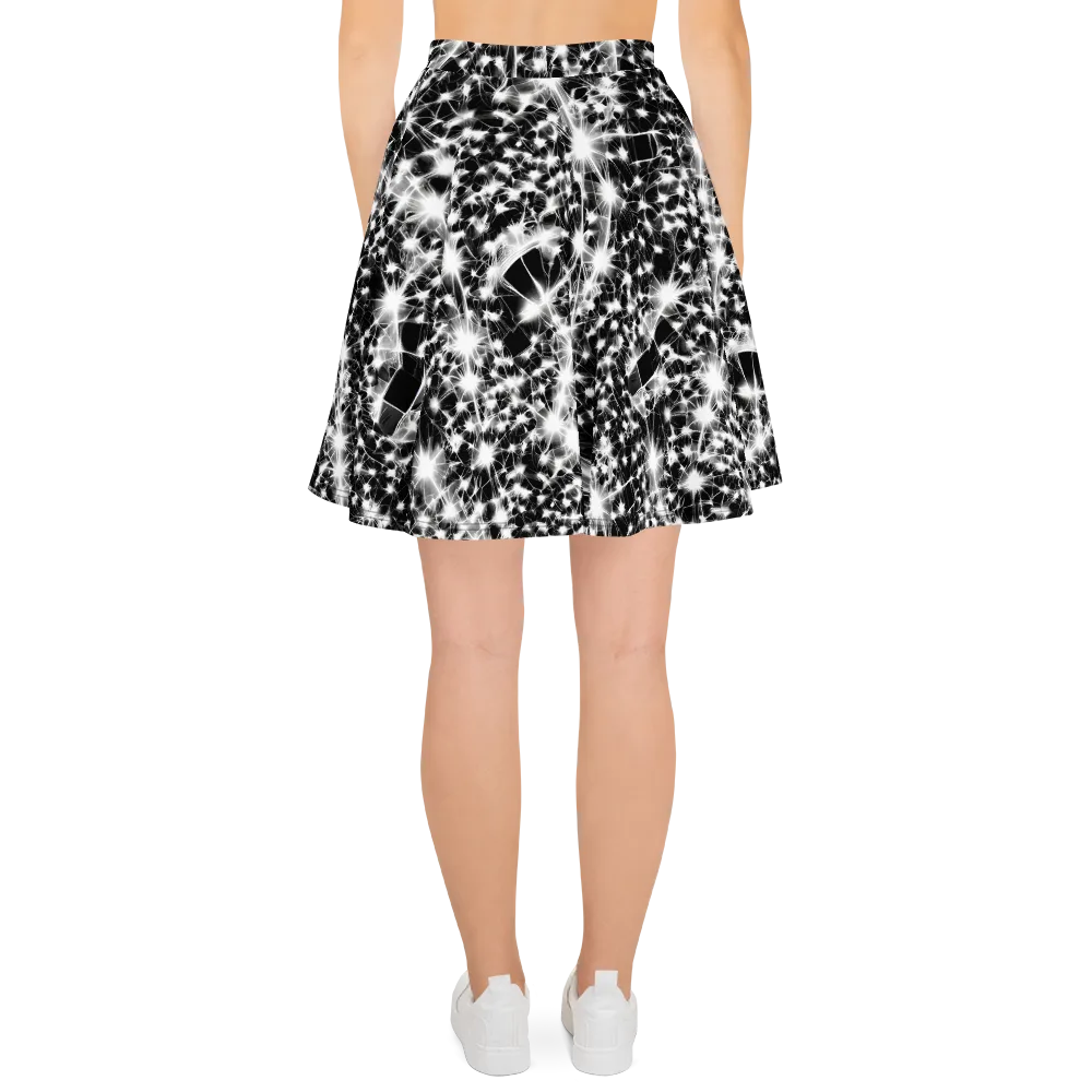 Midnight Dandelion on Skater Skirt — Back