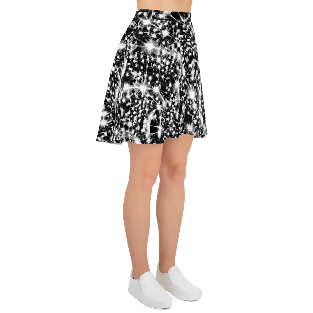 Midnight Dandelion on Skater Skirt — Right