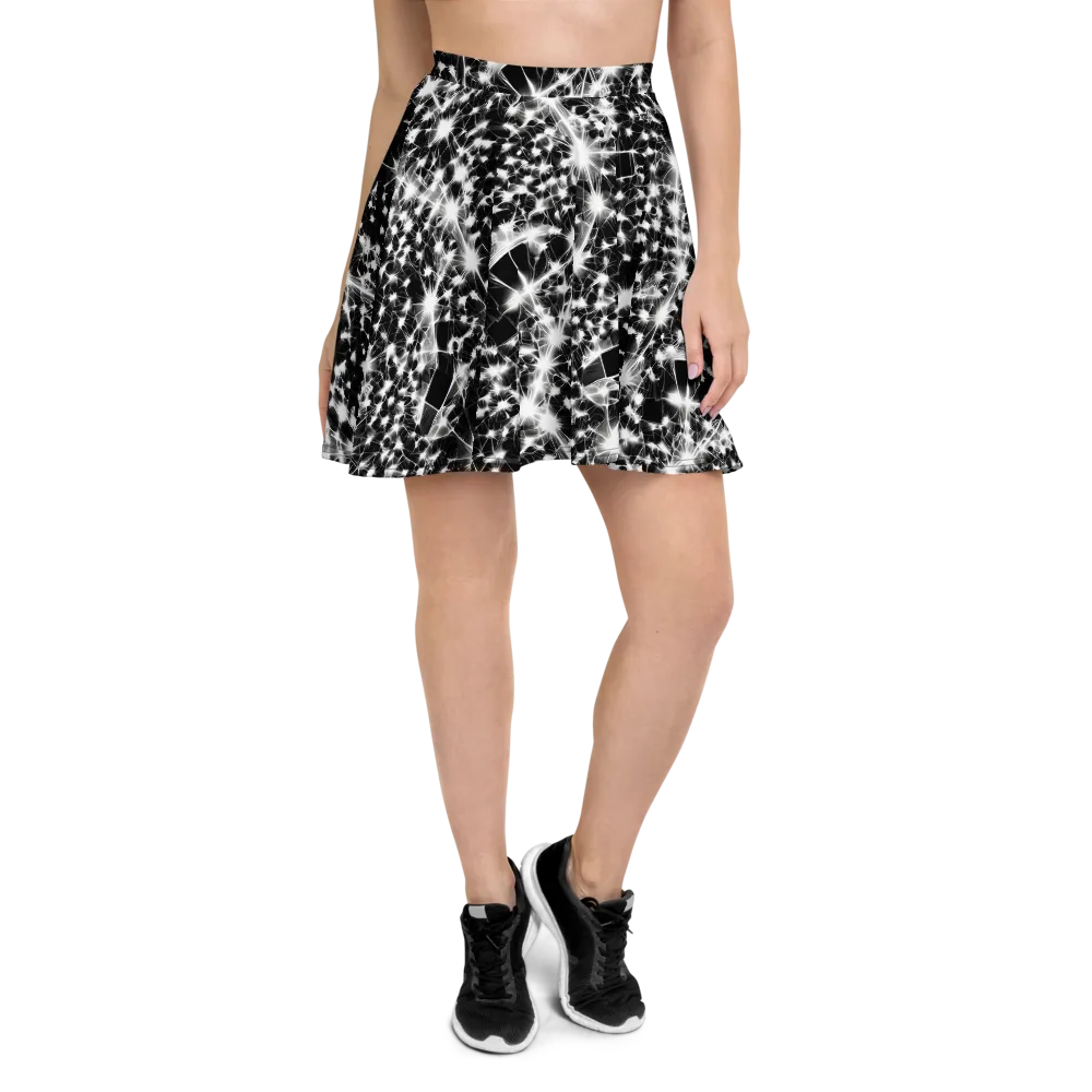 Midnight Dandelion on Skater Skirt — Front