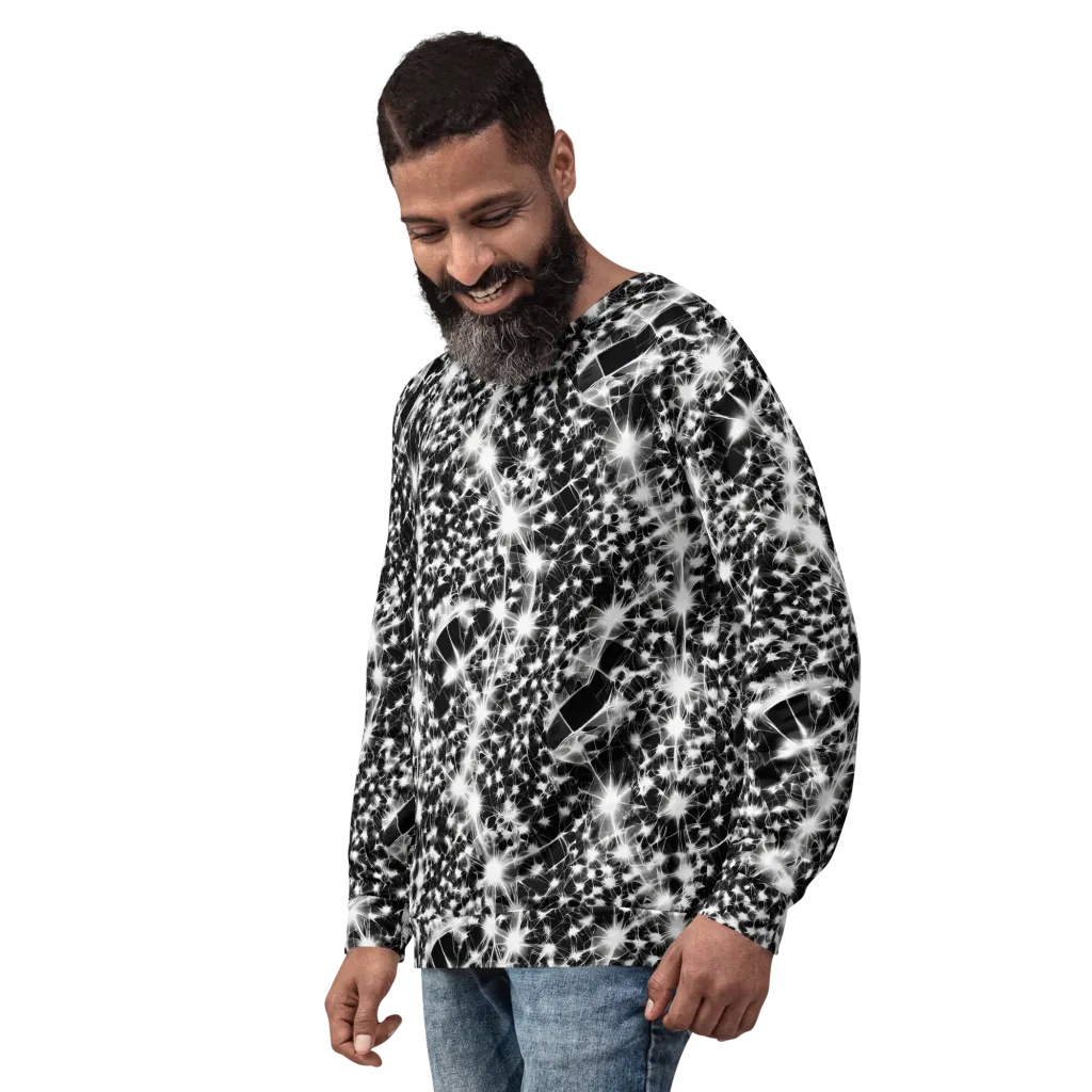 Midnight Dandelion on Sweatshirt — Left Front