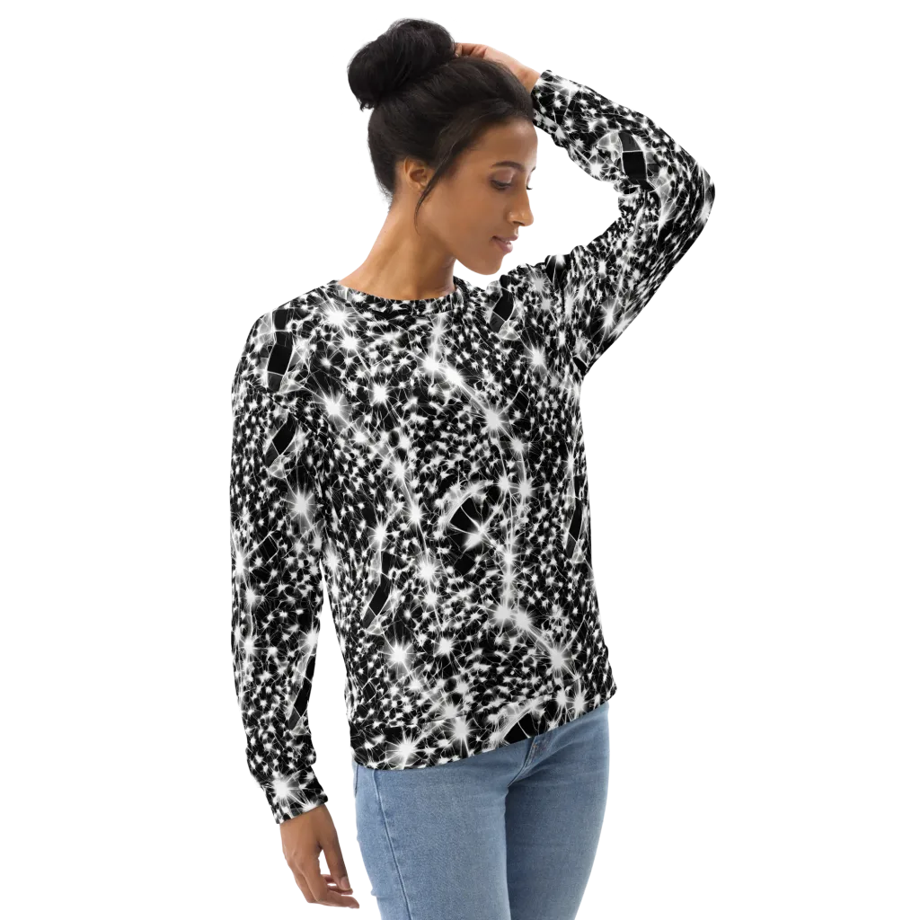 Midnight Dandelion on Sweatshirt — Right Front