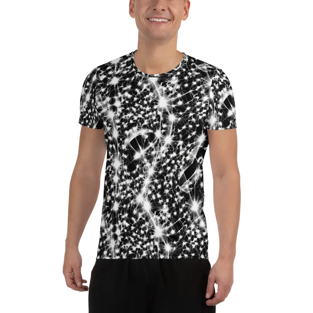 Midnight Dandelion on Men's Athletic T-Shirt — Front