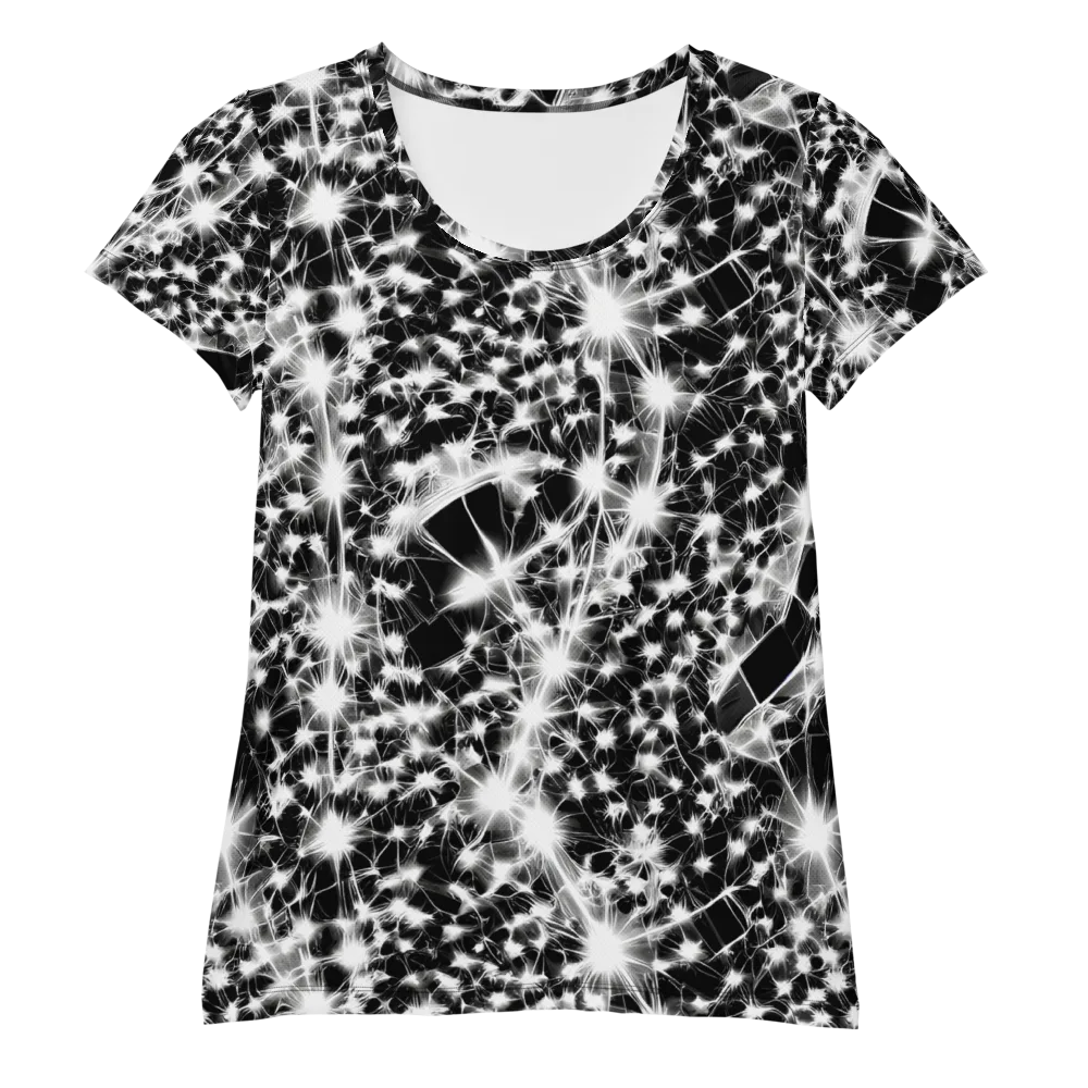 Midnight Dandelion on Women's Athletic T-Shirt — Front