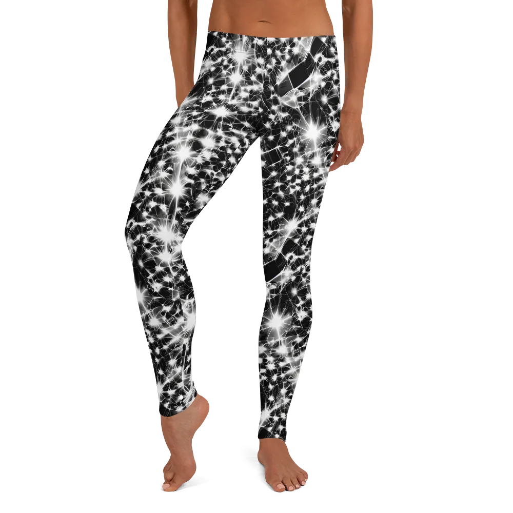 Midnight Dandelion on Leggings — Front