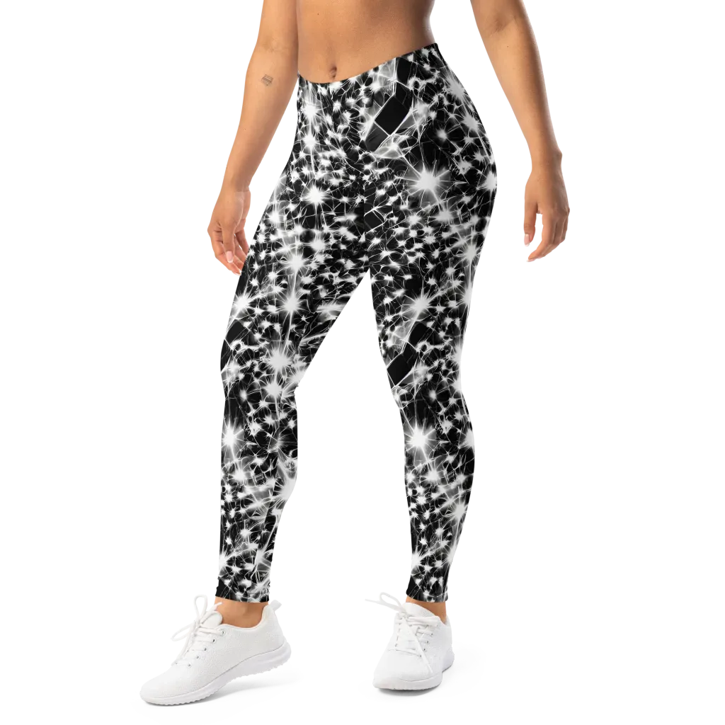 Midnight Dandelion on Leggings — Left Front