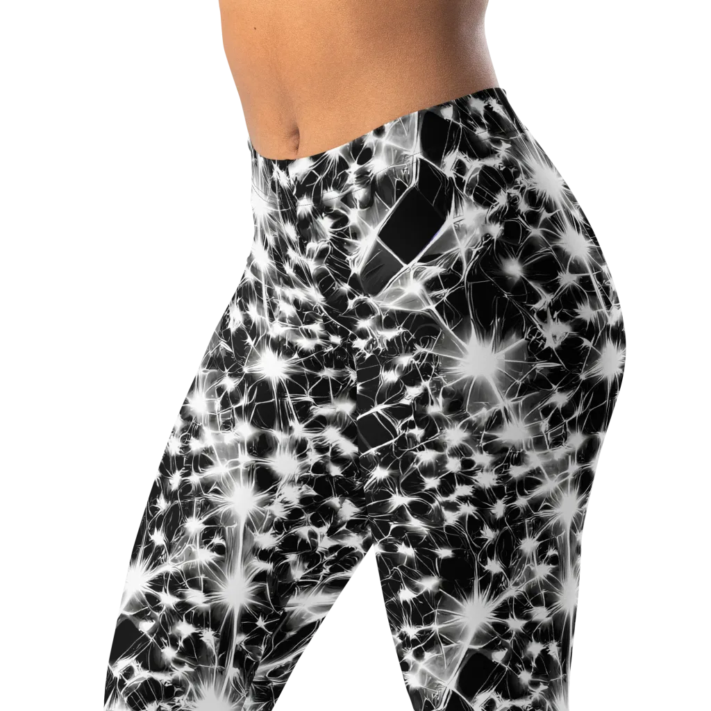 Midnight Dandelion on Leggings — Left Front