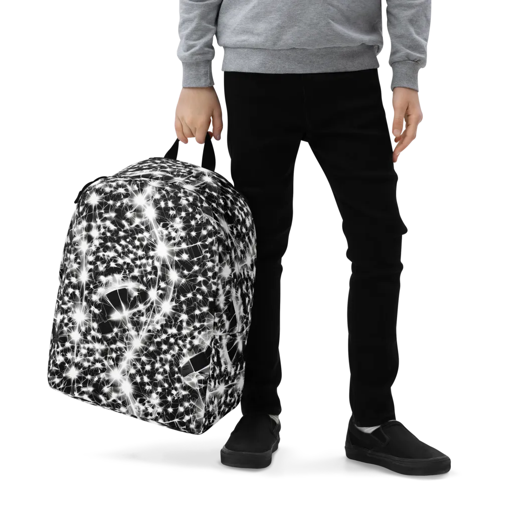 Midnight Dandelion on Minimalist Backpack — Zoomed-in