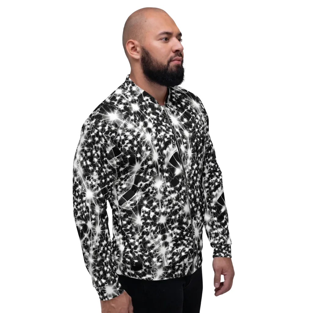 Midnight Dandelion on Bomber Jacket — Right